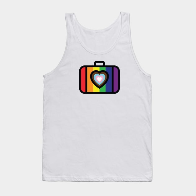 Heart Suitcase Icon - Pride Tank Top by Rad Love